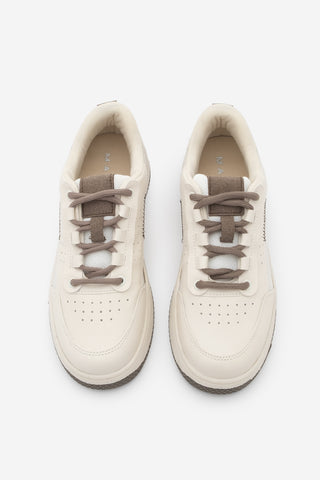 Kadın Sneaker Kalın Taban Spor Ayakkabı Loske - Ekru