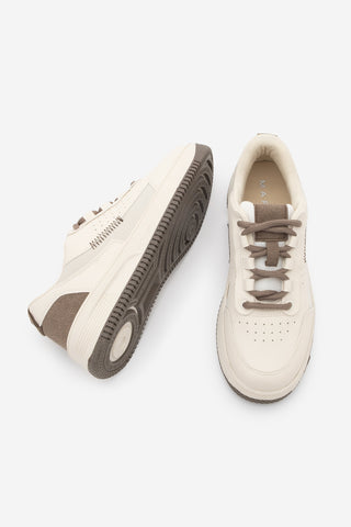 Kadın Sneaker Kalın Taban Spor Ayakkabı Loske - Ekru