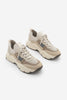 Kadın Sneaker Kalın Taban Triko Spor Ayakkabı Volente - Bej Süet