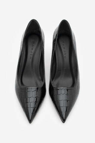 Kadın Stiletto Topuklu Ayakkabı Olfin - Siyah Croco