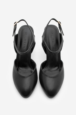 Kadın Stiletto Topuklu Ayakkabı Valfe - Siyah