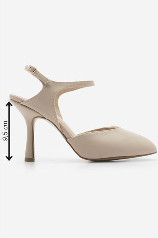 Kadın Stiletto Topuklu Ayakkabı Valfe - Bej
