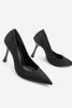 Kadın Stiletto Topuklu Ayakkabı Oplin - Siyah Süet