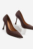 Kadın Stiletto Topuklu Ayakkabı Oplin - Kahve Süet