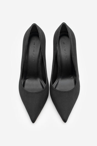Kadın Stiletto Topuklu Ayakkabı Oplin - Siyah Süet