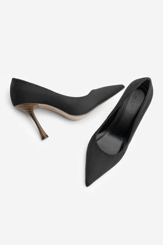 Kadın Stiletto Topuklu Ayakkabı Oplin - Siyah Süet