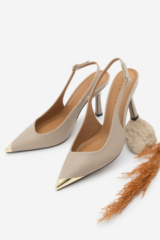 Kadın Stiletto Topuklu Ayakkabı Süvat - Bej