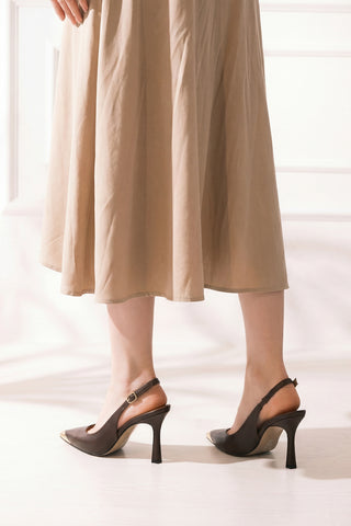 Kadın Stiletto Topuklu Ayakkabı Süvat - Kahve