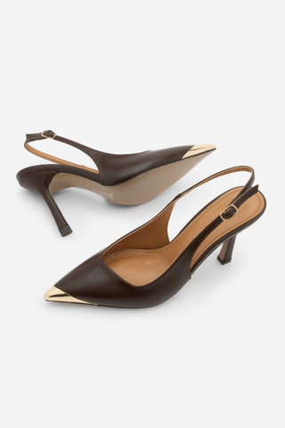Kadın Stiletto Topuklu Ayakkabı Süvat - Kahve