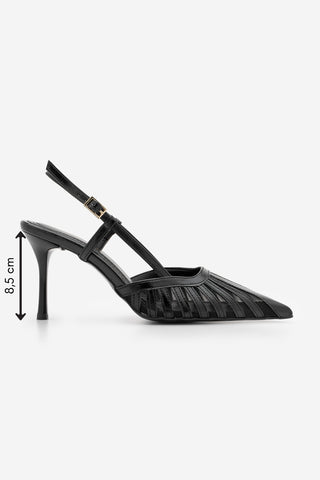 Kadın Stiletto Sivri Burun Klasik Topuklu Ayakkabı Sivon - Siyah