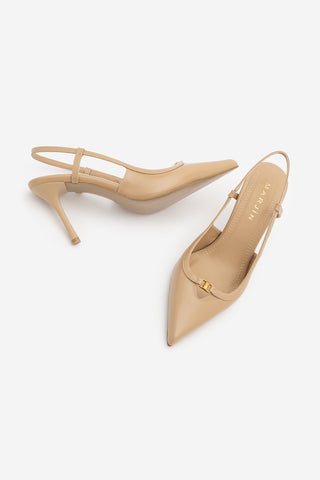Kadın Stiletto Sivri Burun Klasik Topuklu Ayakkabı Osenta - Bej