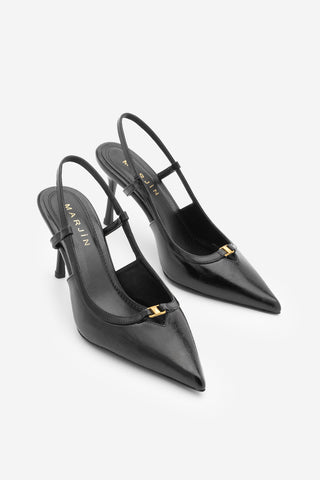 Kadın Stiletto Sivri Burun Klasik Topuklu Ayakkabı Osenta - Siyah