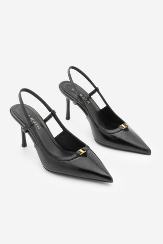 Kadın Stiletto Sivri Burun Klasik Topuklu Ayakkabı Osenta - Siyah