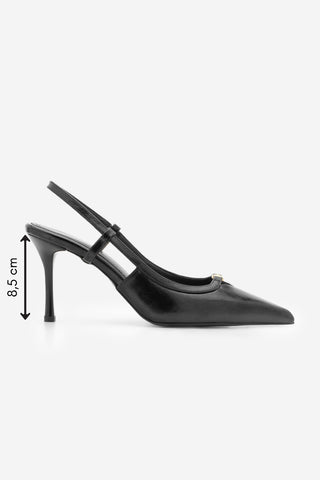 Kadın Stiletto Sivri Burun Klasik Topuklu Ayakkabı Osenta - Siyah