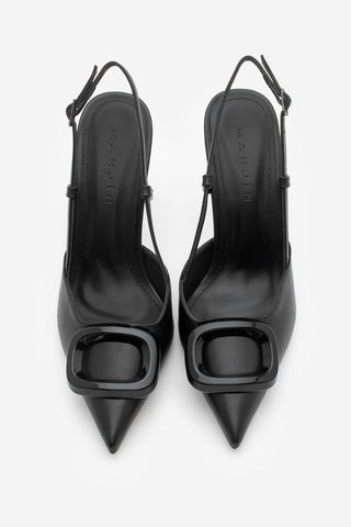 Kadın Stiletto Tokalı Topuklu Ayakkabı Velton - Siyah