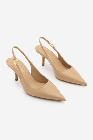 Kadın Stiletto Tokalı Topuklu Ayakkabı Henka - Bej