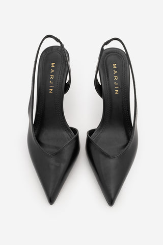 Kadın Stiletto Sivri Burun Topuklu Ayakkabı Esvin - Siyah