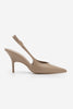 Kadın Stiletto Sivri Burun Klasik Topuklu Ayakkabı Fesro - Vizon