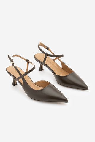 Kadın Stiletto Topuklu Ayakkabı Livam - Kahve