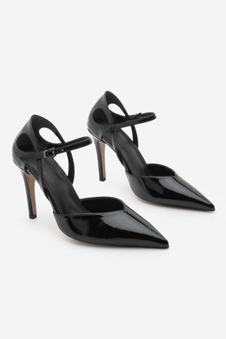 Kadın Stiletto Topuklu Ayakkabı Tubin - Siyah Rugan