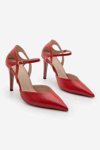 Kadın Stiletto Topuklu Ayakkabı Tubin - Kırmızı Rugan