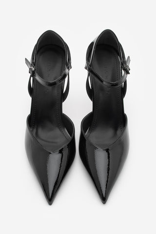 Kadın Stiletto Topuklu Ayakkabı Tubin - Siyah Rugan