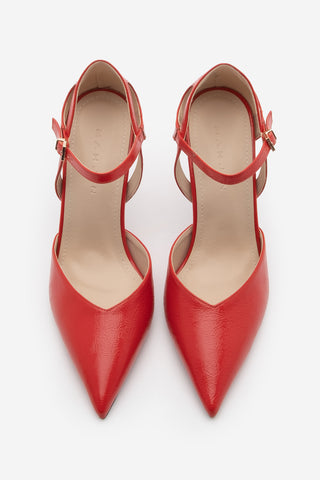 Kadın Stiletto Topuklu Ayakkabı Tubin - Kırmızı Rugan