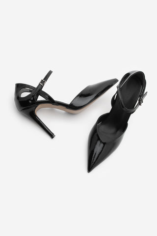 Kadın Stiletto Topuklu Ayakkabı Tubin - Siyah Rugan