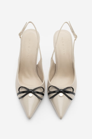 Kadın Stiletto Fiyonklu Topuklu Ayakkabı Ferosa - Bej