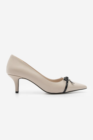 Kadın Stiletto Fiyonklu Topuklu Ayakkabı Ondes - Bej