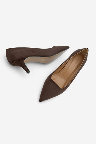 Kadın Stiletto Topuklu Ayakkabı Loresta - Kahve Süet