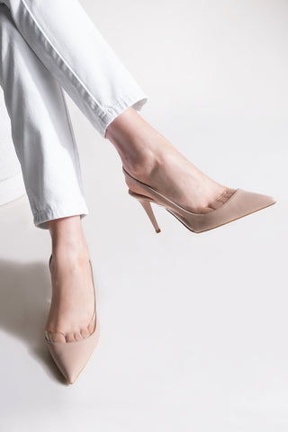 Kadın Stiletto Topuklu Ayakkabı Otiyaz - Bej
