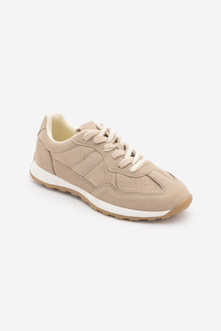 Kadın Günlük Sneaker Spor Ayakkabı Asune - Bej Süet