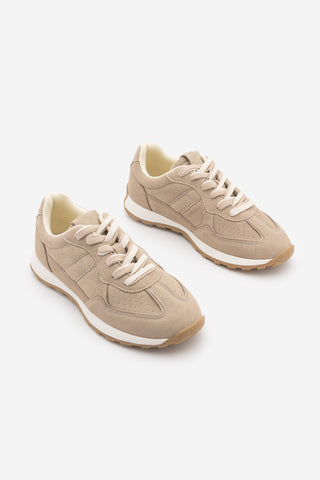 Kadın Günlük Sneaker Spor Ayakkabı Asune - Bej Süet