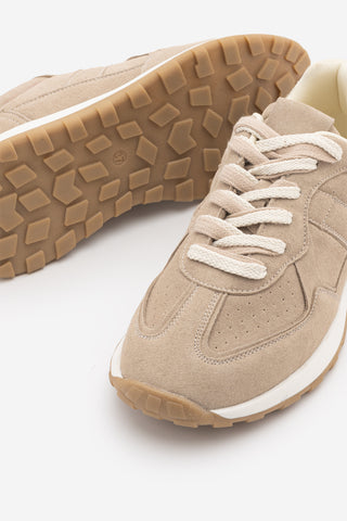 Kadın Günlük Sneaker Spor Ayakkabı Asune - Bej Süet