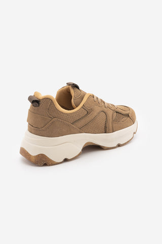 Kadın Süet Dokulu Bağcıklı Günlük Sneaker Terita - Tütün Kahve Süet