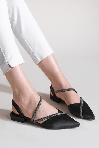 Kadın Taşlı Babet Sando - Siyah