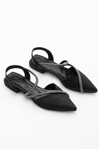 Kadın Taşlı Babet Sando - Siyah