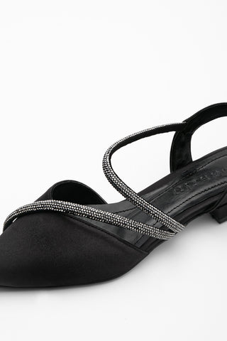Kadın Taşlı Babet Sando - Siyah