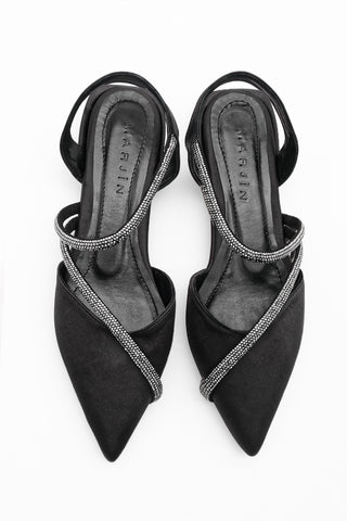 Kadın Taşlı Babet Sando - Siyah