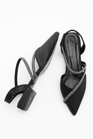 Kadın Taşlı Babet Sando - Siyah