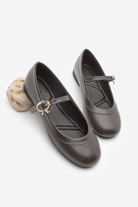 Kadın Tokalı Babet Meladi - Kahve