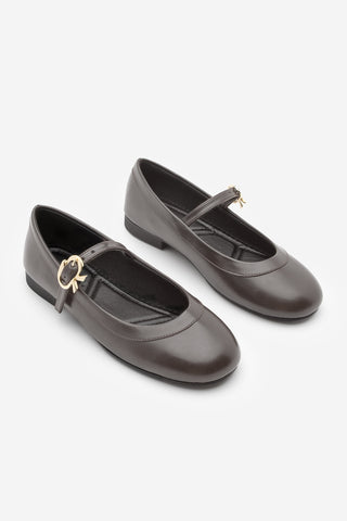 Kadın Tokalı Babet Meladi - Kahve