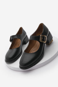 Kadın Loafer Günlük Topuklu Ayakkabı Meniz - Siyah