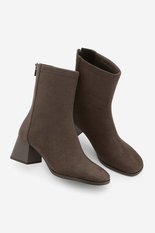 Kadın Topuklu Bot Nayis - Kahve Süet