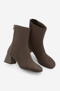 Kadın Topuklu Bot Nayis - Kahve Süet
