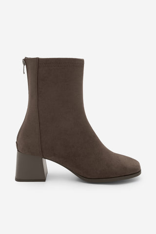 Kadın Topuklu Bot Nayis - Kahve Süet
