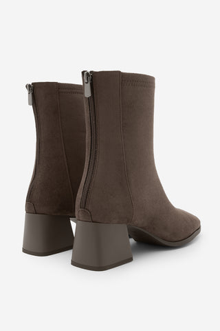 Kadın Topuklu Bot Nayis - Kahve Süet