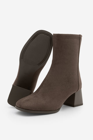 Kadın Topuklu Bot Nayis - Kahve Süet