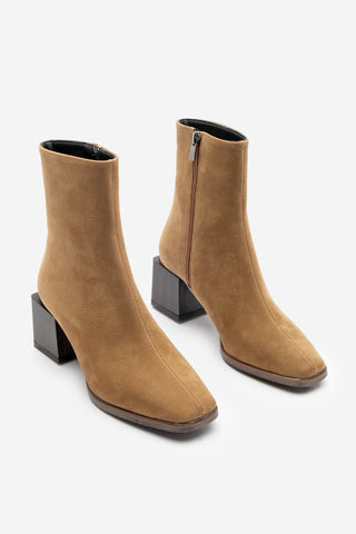 Kadın Topuklu Bot Bootie Noyes - Taba Süet